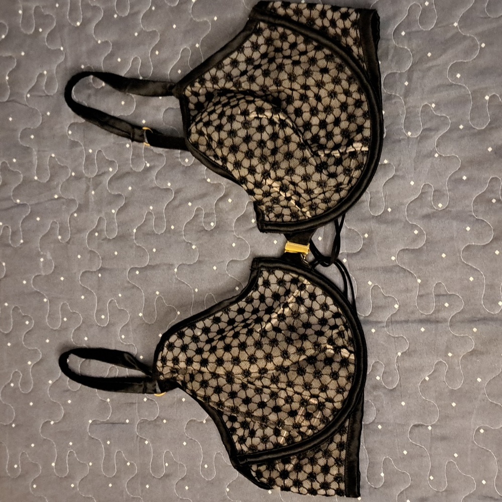 Victoria's Secret unlined demi black bra